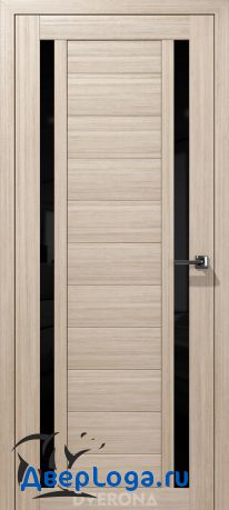 Межкомнатная дверь "Гамма 2" амурская лиственница черное