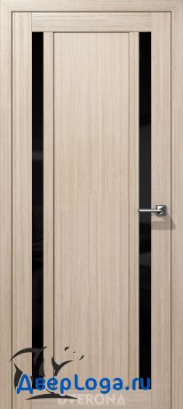 Межкомнатная дверь "Гамма М2" амурская лиственница черное