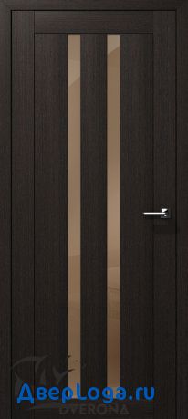 Межкомнатная дверь "Сигма 2" орех бисмарк бронза