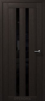 Межкомнатная дверь "Сигма 2" орех бисмарк черное